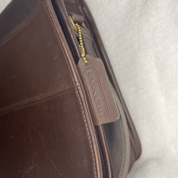 VINTAGE Coach 1998 Tribeca Crossbody - Dark Mahogany Brown Leather 🤎 - Picture 3 of 8